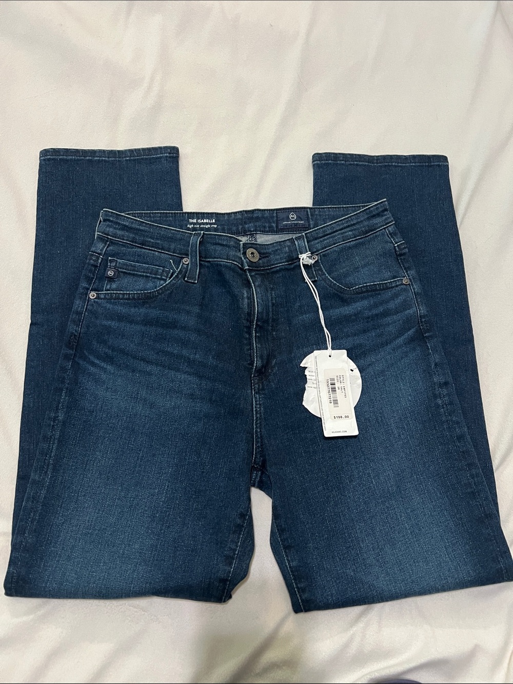 New AG The Isabelle High Rise Straight Crop Jeans - Picture 6 of 6
